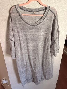 Free People Heather Gray Tunic Style Tee